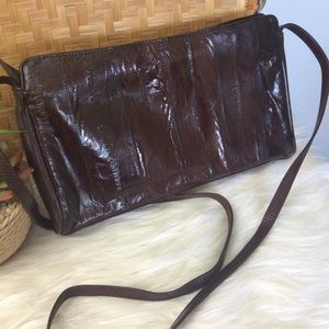 Vintage EEL Skin Shoulder Bag Purse